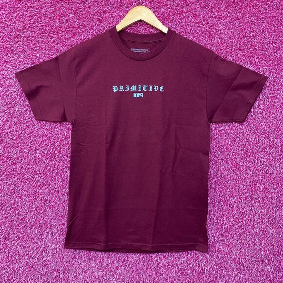 Primitive X Terminator 2 Machine Burgundy T-Shirt Medium - Picture 1 of 5